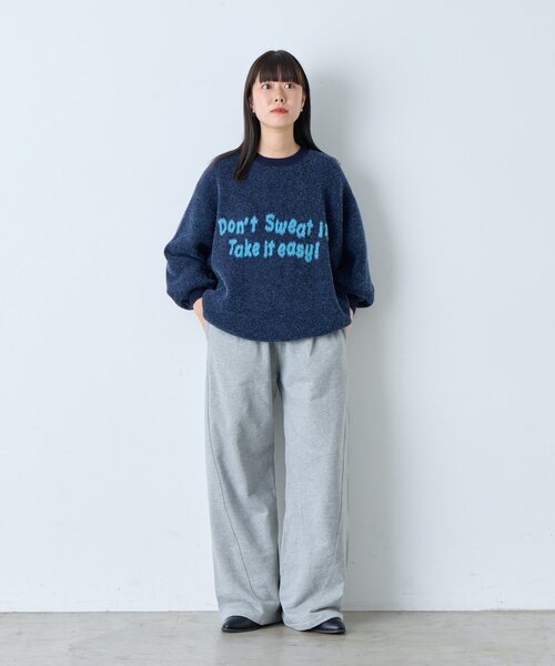 WHIMSIC（ウィムジック）の「【UNISEX】JACQUARD LOGO KNIT PULLOVER（ニット/セーター・レディース・ブラウン/グレー/ネイビー・FREE）」の12枚目の写真