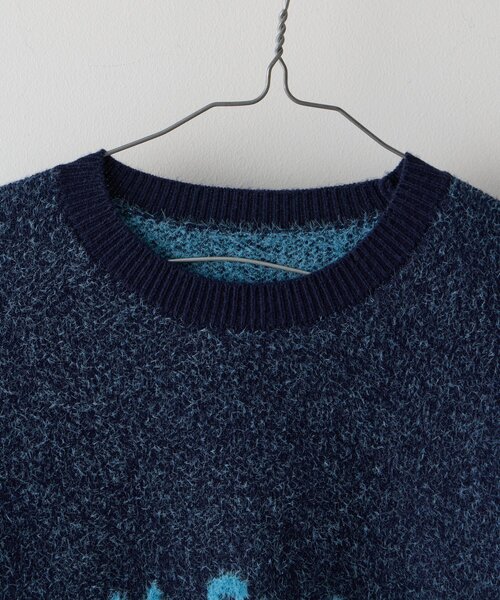 WHIMSIC（ウィムジック）の「【UNISEX】JACQUARD LOGO KNIT PULLOVER（ニット/セーター・レディース・ブラウン/グレー/ネイビー・FREE）」の14枚目の写真