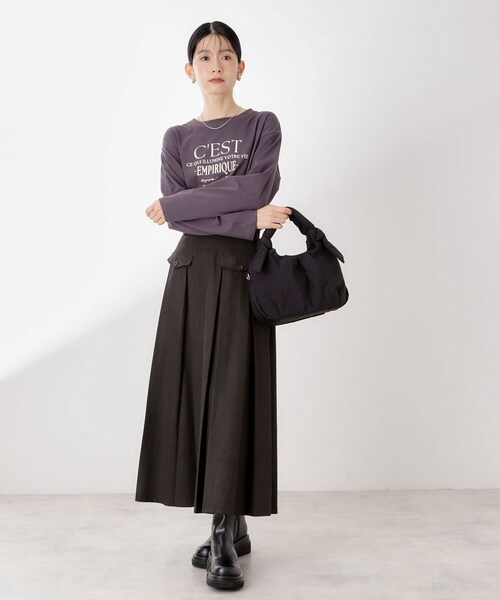 THE SHOP TK (ザ ショップ ティーケー )の「ロゴショルダー付きナイロンミニボストン(ショルダーバッグ・レディース・ブラック/ナチュラル/スミクロ・00)」の5枚目の写真
