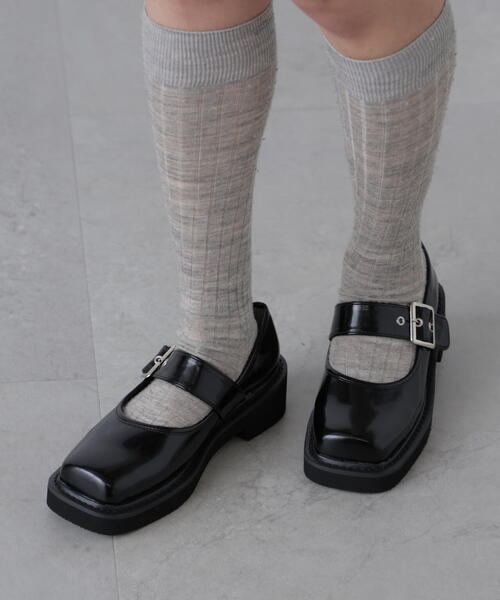 FREE'S MART（フリーズマート）の「◆スクエアメリージェーン（パンプス・レディース・ブラック/シルバー/ホワイト・SMALL/MEDIUM）」の5枚目の写真