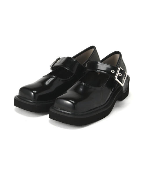 FREE'S MART（フリーズマート）の「◆スクエアメリージェーン（パンプス・レディース・ブラック/シルバー/ホワイト・SMALL/MEDIUM）」の6枚目の写真