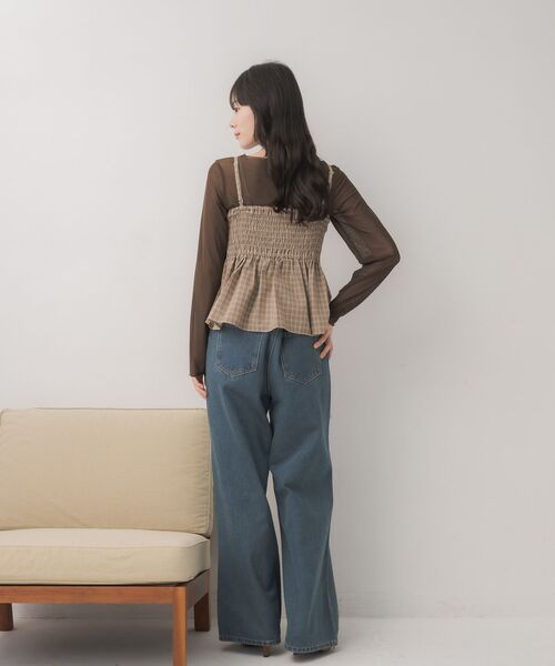 ems excite（エムズエキサイト）の「【セットアイテム】タイ付ビスチェ＆インナーSET（シャツ/ブラウス・レディース・ブルー系その他2/ブラック系その他2/ブラウン系その他2・FREE）」の8枚目の写真