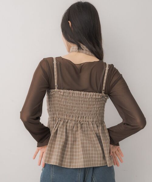 ems excite（エムズエキサイト）の「【セットアイテム】タイ付ビスチェ＆インナーSET（シャツ/ブラウス・レディース・ブルー系その他2/ブラック系その他2/ブラウン系その他2・FREE）」の12枚目の写真