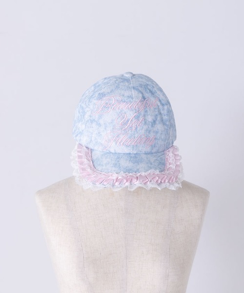 ラッフルレースデニムCAP（キャップ）｜FickleBebe（フィクルベベ