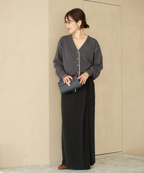 TWO TONE Vネック カーディガン（カーディガン/ボレロ）｜Plage