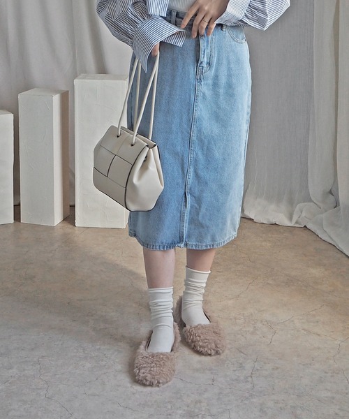 minia（ミニア）の「大人かわいい ふわもこプードルファーバレエシューズ（バレエシューズ・レディース・ブラック/ベージュ・L/M）」の12枚目の写真