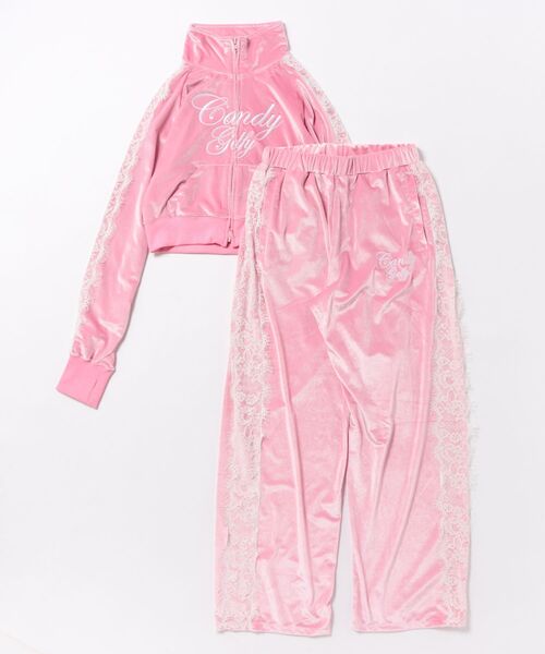 GALFY ピンク セットアップ GALFY（ガルフィー）GALプリンセスセットアップ/ベロアトラック