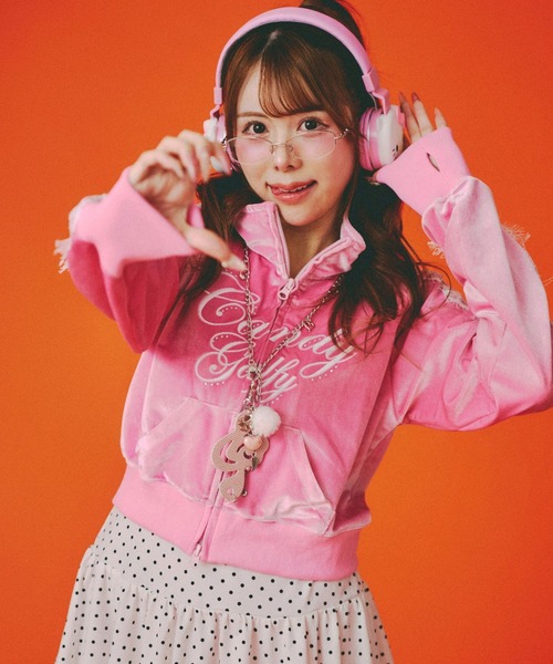 GALFY ピンク セットアップ GALFY（ガルフィー）GALプリンセスセットアップ/ベロアトラック