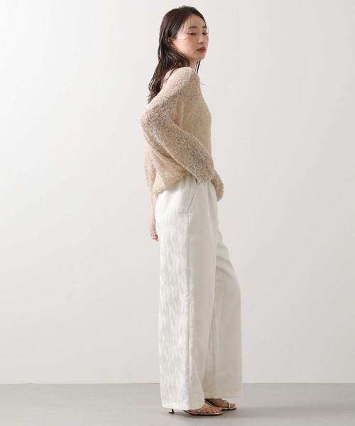 Gready Brilliant(グレディブリリアン)の「ジャガードイージーワイド(その他パンツ・レディース・アイボリー/ブラック・38)」の3枚目の写真