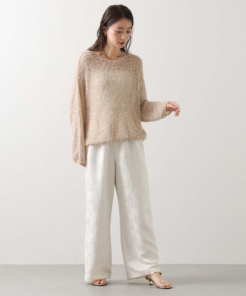 Gready Brilliant(グレディブリリアン)の「ジャガードイージーワイド(その他パンツ・レディース・アイボリー/ブラック・38)」の5枚目の写真