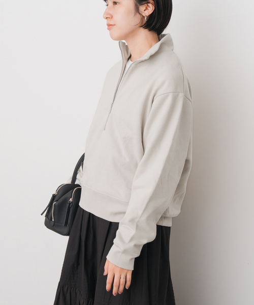 Spick & Span(スピックアンドスパン)の「ブラッシュドテリーハーフジッププルオーバー(Tシャツ/カットソー・レディース・イエロー/ライトグレー・FREE)」の22枚目の写真