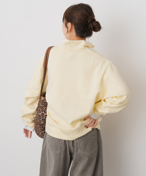 Spick & Span(スピックアンドスパン)の「ブラッシュドテリーハーフジッププルオーバー(Tシャツ/カットソー・レディース・イエロー/ライトグレー・FREE)」の16枚目の写真