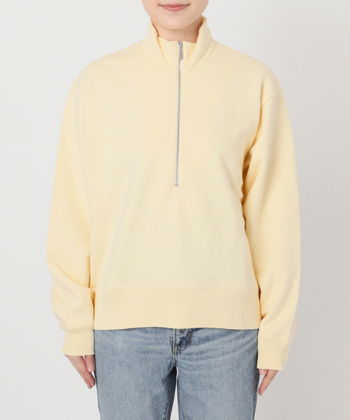 Spick & Span(スピックアンドスパン)の「ブラッシュドテリーハーフジッププルオーバー(Tシャツ/カットソー・レディース・イエロー/ライトグレー・FREE)」の7枚目の写真