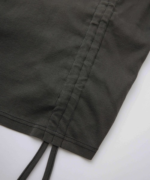 X-girl(エックスガール)の「FADED DRAWSTRING L/S TOP(Tシャツ/カットソー・レディース・ブラック/オリーブ/ベージュ・ONE SIZE)」の8枚目の写真