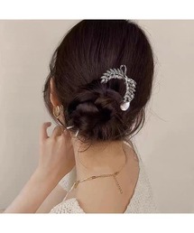 Sakka（サッカ）の「リボン・蝶型ラインストーンかんざし/へアステック（その他ヘアアクセサリー）」