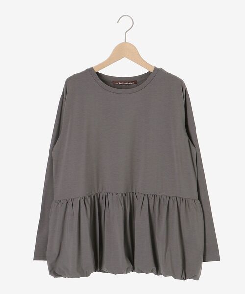 le.coeur blanc(ルクールブラン)の「《WEB・一部店舗限定》AL裾バルーンカットソー(Tシャツ/カットソー・レディース・オフホワイト/グレー/ブラック・38)」の4枚目の写真