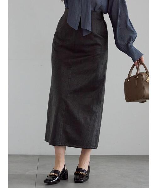 Te chichi（テチチ）の「クラックレザーライクナロースカート（スカート・レディース・ブラウン/ブラック・F）」の16枚目の写真