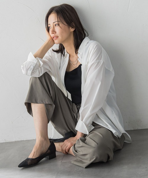 LAUTREAMONT(ロートレアモン)の「【WEB限定】Active Beautyワイドパンツ≪洗濯機で洗える≫(スラックス・レディース・ベージュ/カーキ/ブラック・7号/11号/9号)」の5枚目の写真
