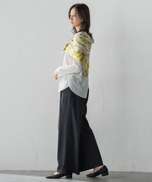 LAUTREAMONT(ロートレアモン)の「【WEB限定】Active Beautyワイドパンツ≪洗濯機で洗える≫(スラックス・レディース・ベージュ/カーキ/ブラック・7号/11号/9号)」の10枚目の写真