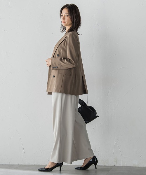 LAUTREAMONT(ロートレアモン)の「【WEB限定】Active Beautyワイドパンツ≪洗濯機で洗える≫(スラックス・レディース・ベージュ/カーキ/ブラック・7号/11号/9号)」の17枚目の写真