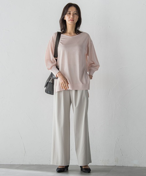 LAUTREAMONT(ロートレアモン)の「【WEB限定】Active Beautyワイドパンツ≪洗濯機で洗える≫(スラックス・レディース・ベージュ/カーキ/ブラック・7号/11号/9号)」の18枚目の写真