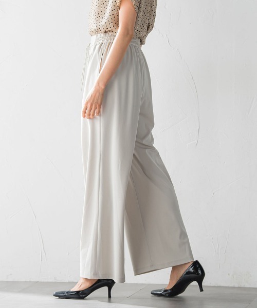 LAUTREAMONT(ロートレアモン)の「【WEB限定】Active Beautyワイドパンツ≪洗濯機で洗える≫(スラックス・レディース・ベージュ/カーキ/ブラック・7号/11号/9号)」の20枚目の写真