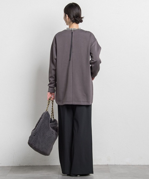 LAUTREAMONT(ロートレアモン)の「【WEB限定】Active Beautyワイドパンツ≪洗濯機で洗える≫(スラックス・レディース・ベージュ/カーキ/ブラック・7号/11号/9号)」の22枚目の写真