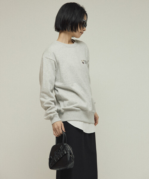 Firsthand(ファーストハンド)の「Firsthand/ファーストハンド オーガニックコットン アニマル刺繍スウェット / リラックスフィット / 裏毛スウェット(スウェット・レディース・グレー/チャコールグレー/ブラウン/レッド/ネイビー・ONE SIZE)」の18枚目の写真