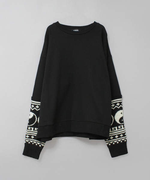 RNA(アールエヌエー)の「M2585 ニットコンビトレーナー(スウェット・レディース・アイボリー/レッド/ブラック・MEDIUM)」の3枚目の写真