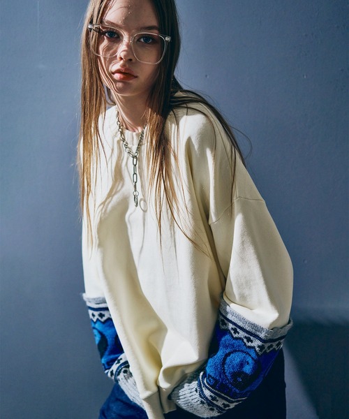 RNA(アールエヌエー)の「M2585 ニットコンビトレーナー(スウェット・レディース・アイボリー/レッド/ブラック・MEDIUM)」の19枚目の写真