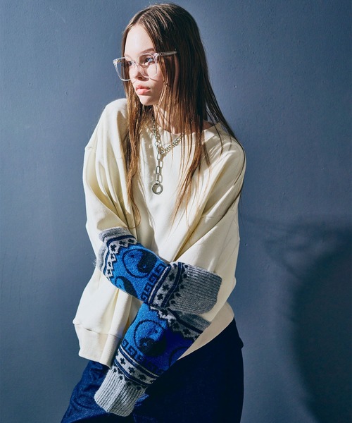 RNA(アールエヌエー)の「M2585 ニットコンビトレーナー(スウェット・レディース・アイボリー/レッド/ブラック・MEDIUM)」の20枚目の写真