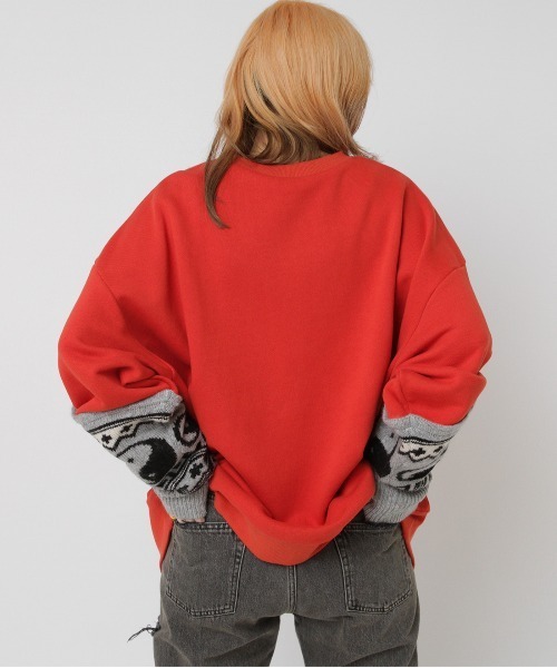 RNA(アールエヌエー)の「M2585 ニットコンビトレーナー(スウェット・レディース・アイボリー/レッド/ブラック・MEDIUM)」の9枚目の写真