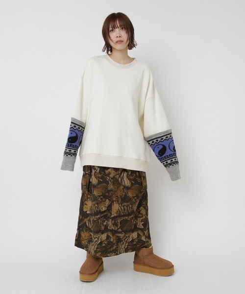 RNA(アールエヌエー)の「M2585 ニットコンビトレーナー(スウェット・レディース・アイボリー/レッド/ブラック・MEDIUM)」の12枚目の写真