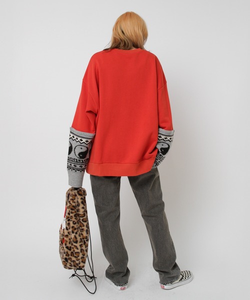 RNA(アールエヌエー)の「M2585 ニットコンビトレーナー(スウェット・レディース・アイボリー/レッド/ブラック・MEDIUM)」の17枚目の写真