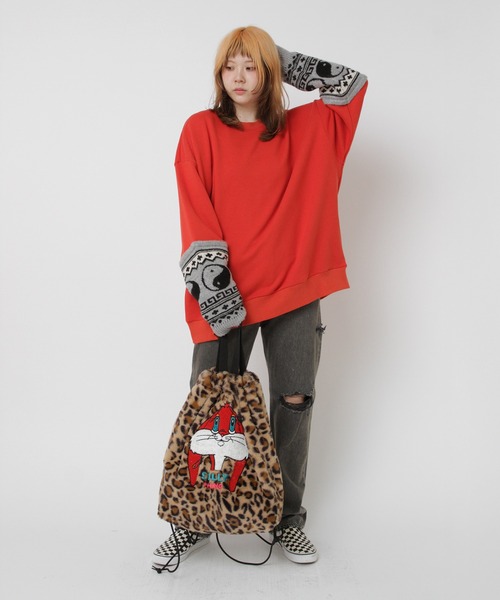 RNA(アールエヌエー)の「M2585 ニットコンビトレーナー(スウェット・レディース・アイボリー/レッド/ブラック・MEDIUM)」の15枚目の写真