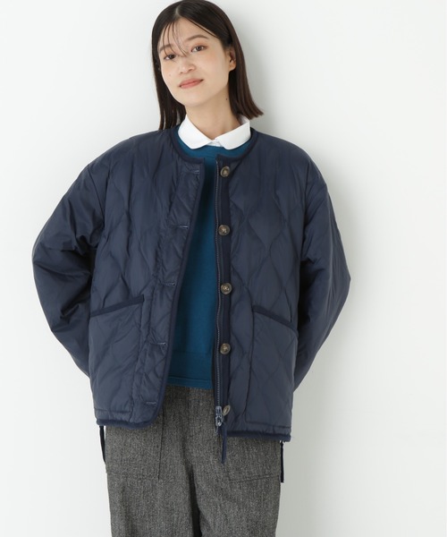 TAION（タイオン）の「◆【TAION コラボ】リバーシブルボアダウンブルゾン（ブルゾン・レディース・ネイビー/カーキ・MEDIUM）」の2枚目の写真