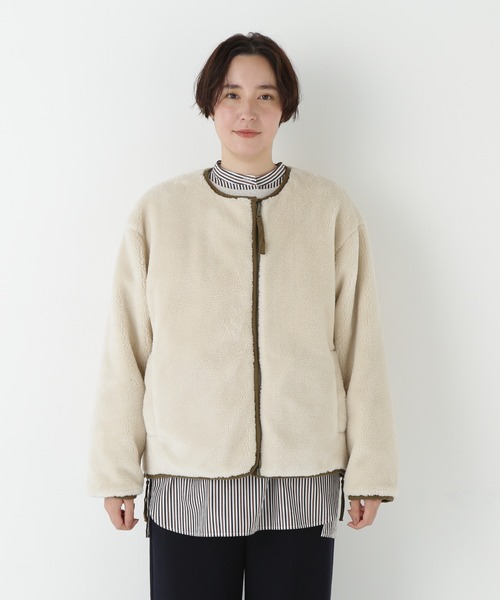 TAION（タイオン）の「◆【TAION コラボ】リバーシブルボアダウンブルゾン（ブルゾン・レディース・ネイビー/カーキ・MEDIUM）」の22枚目の写真