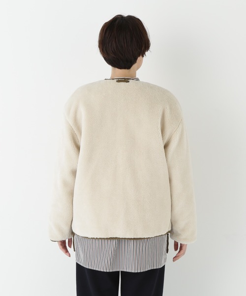 TAION（タイオン）の「◆【TAION コラボ】リバーシブルボアダウンブルゾン（ブルゾン・レディース・ネイビー/カーキ・MEDIUM）」の21枚目の写真