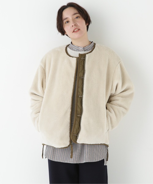 TAION（タイオン）の「◆【TAION コラボ】リバーシブルボアダウンブルゾン（ブルゾン・レディース・ネイビー/カーキ・MEDIUM）」の19枚目の写真