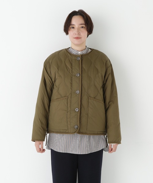 TAION（タイオン）の「◆【TAION コラボ】リバーシブルボアダウンブルゾン（ブルゾン・レディース・ネイビー/カーキ・MEDIUM）」の12枚目の写真