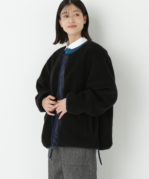 TAION（タイオン）の「◆【TAION コラボ】リバーシブルボアダウンブルゾン（ブルゾン・レディース・ネイビー/カーキ・MEDIUM）」の10枚目の写真