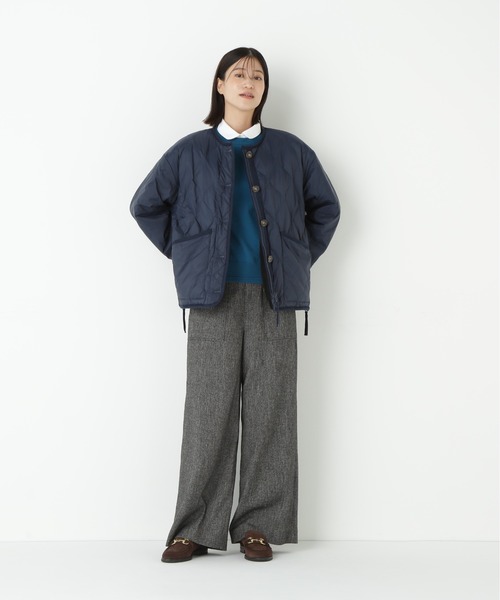 TAION（タイオン）の「◆【TAION コラボ】リバーシブルボアダウンブルゾン（ブルゾン・レディース・ネイビー/カーキ・MEDIUM）」の7枚目の写真