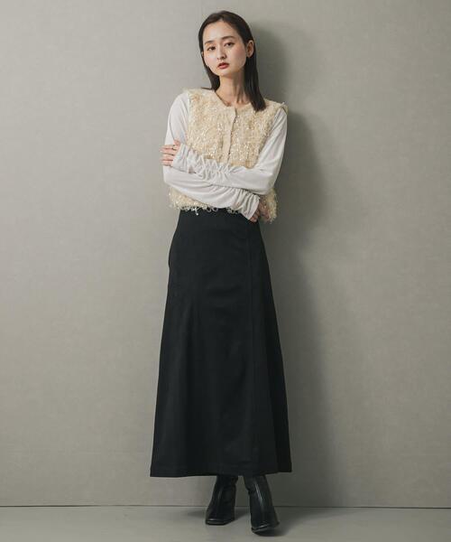 SENSE OF PLACE by URBAN RESEARCH（センスオブプレイスバイアーバンリサーチ）の「FSセミフレアスカート（スカート・レディース・ブラック/ブラウン・SMALL/MEDIUM）」の6枚目の写真