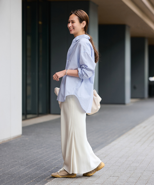 FRAMeWORK(フレームワーク)の「≪追加≫シルキーキュプラバイアススカート(スカート・レディース・ブラウン/ホワイト系その他・40/38/36)」の4枚目の写真