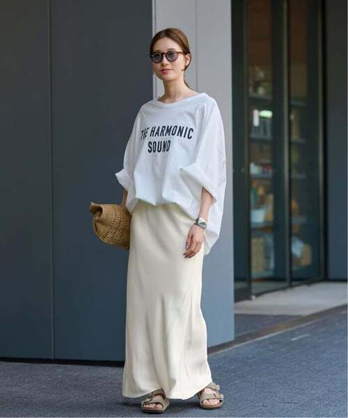 FRAMeWORK(フレームワーク)の「≪追加≫シルキーキュプラバイアススカート(スカート・レディース・ブラウン/ホワイト系その他・40/38/36)」の14枚目の写真