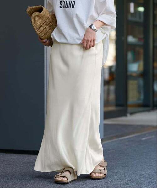 FRAMeWORK(フレームワーク)の「≪追加≫シルキーキュプラバイアススカート(スカート・レディース・ブラウン/ホワイト系その他・40/38/36)」の16枚目の写真