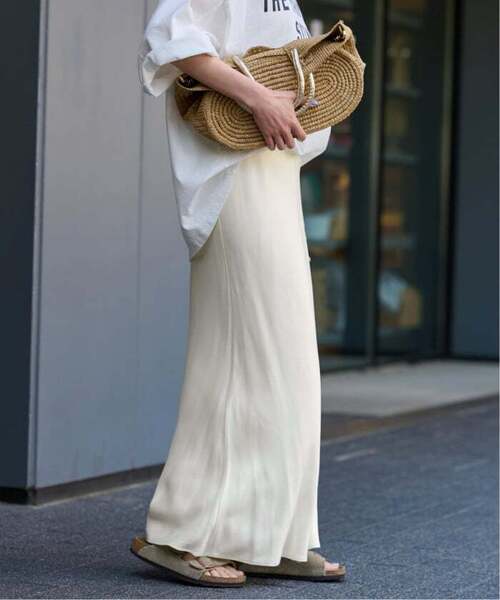 FRAMeWORK(フレームワーク)の「≪追加≫シルキーキュプラバイアススカート(スカート・レディース・ブラウン/ホワイト系その他・40/38/36)」の18枚目の写真