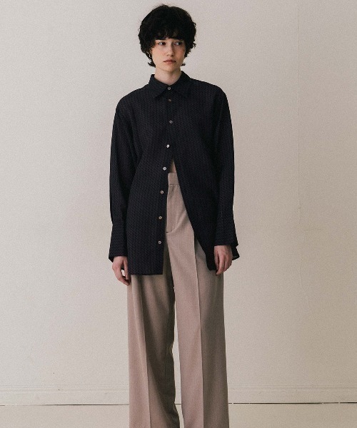 CREDONA(クレドナ)の「GEOMETRIC SHIRT/ジオメトリックシャツ(シャツ/ブラウス・レディース・ブラウン/ベージュ・FREE)」の6枚目の写真