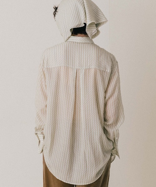 CREDONA(クレドナ)の「GEOMETRIC SHIRT/ジオメトリックシャツ(シャツ/ブラウス・レディース・ブラウン/ベージュ・FREE)」の10枚目の写真