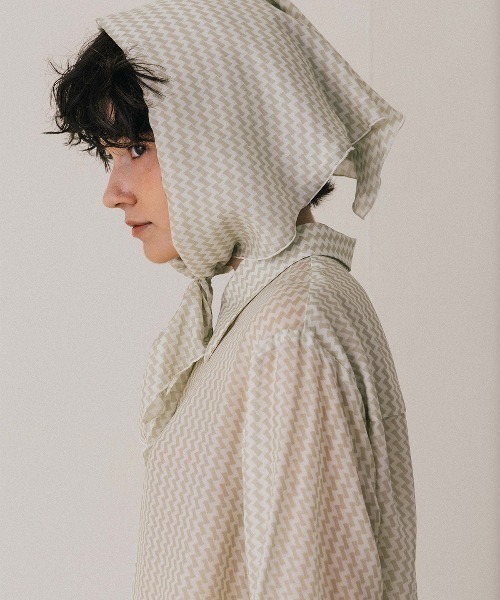 CREDONA(クレドナ)の「GEOMETRIC SHIRT/ジオメトリックシャツ(シャツ/ブラウス・レディース・ブラウン/ベージュ・FREE)」の12枚目の写真